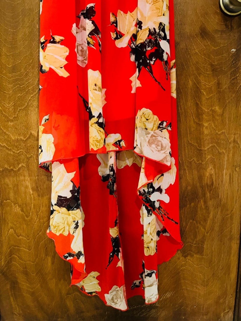 NWT rue21 Red Floral Ruffle Dress - Picture 5 of 5